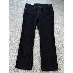 Levi's 314 Shaping Straight Jeans Womens 33x30 Black Corduroy Mid Rise Levis
